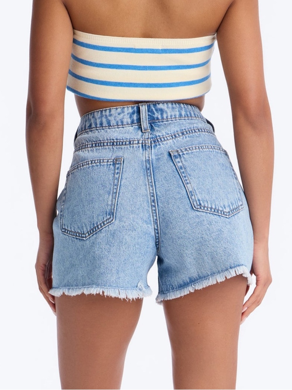Thoroughfare Ripped Non Stretch Denim Shorts - 9 - Picture 3 of 6